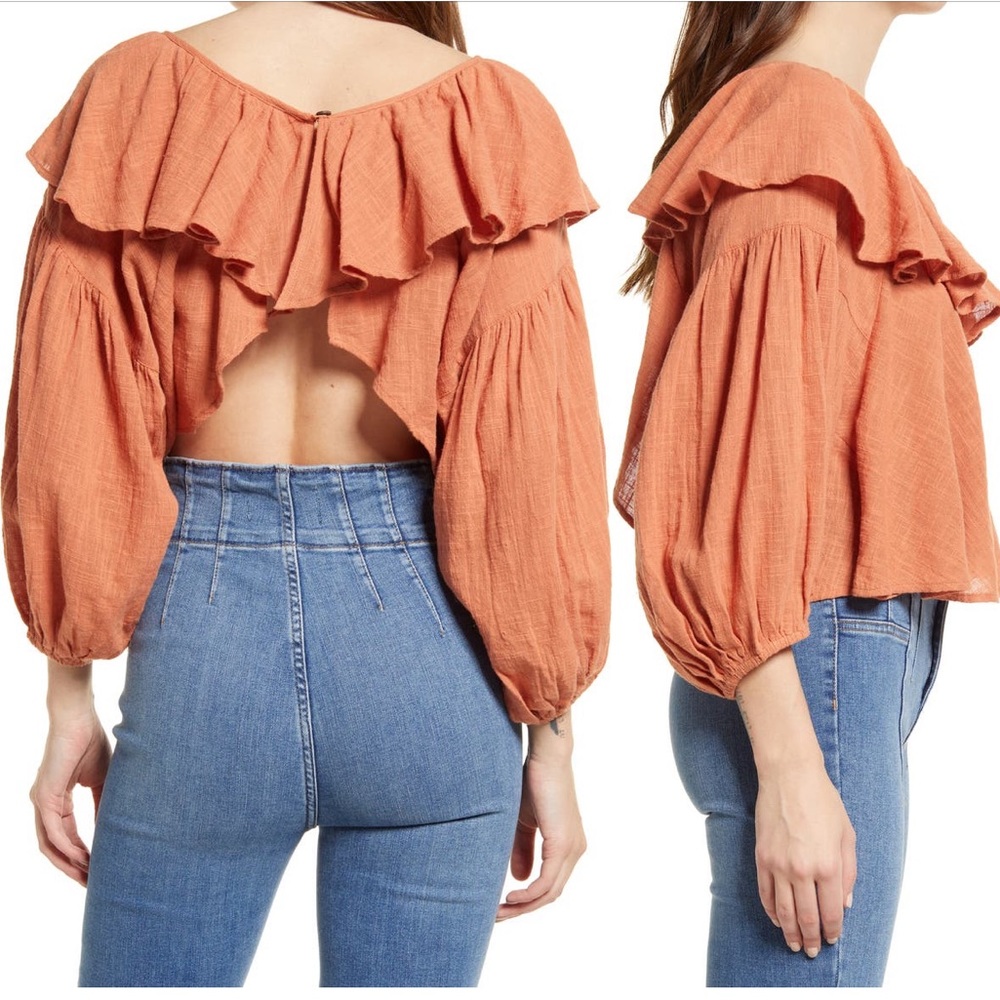 Free People, Zuri Ruffle Blouse - Picture 3 of 5
